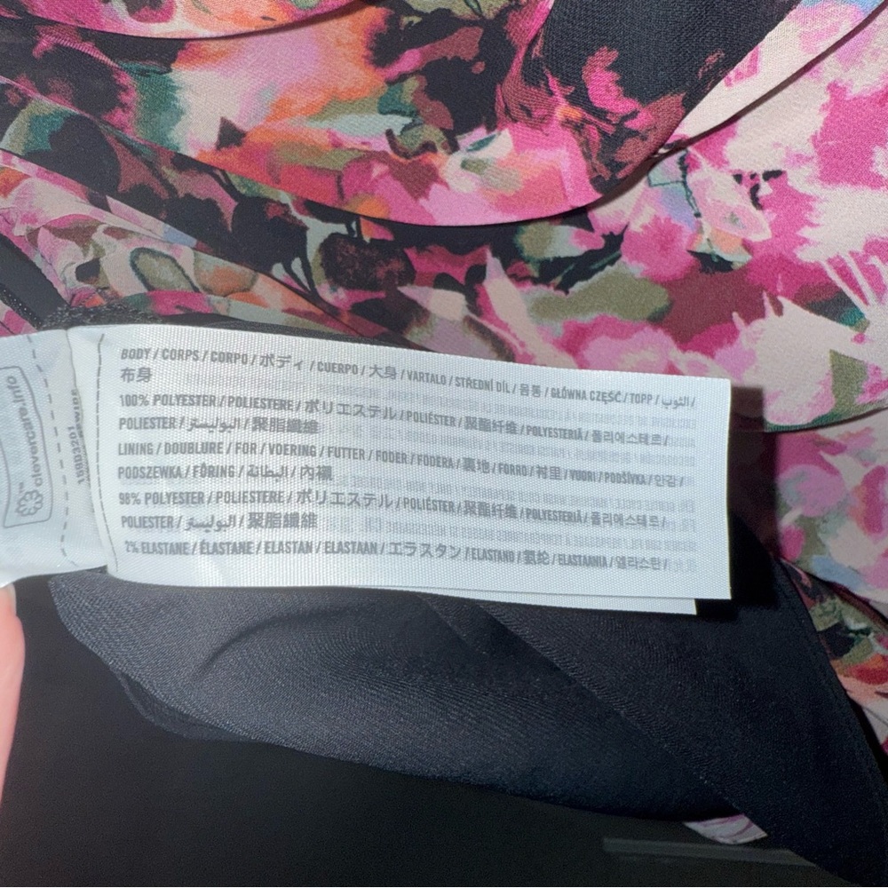 Abercrombie & Fitch Pink and Black Floral Mini Dress Size Medium - Picture 8 of 12